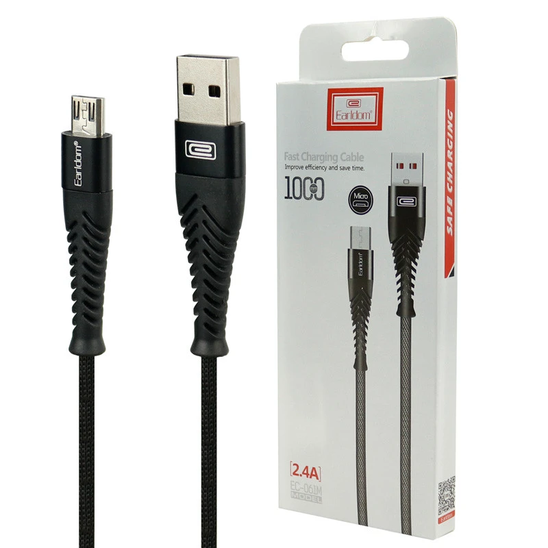 کابل میکرو یو اس بی فست شارژ ارلدام Earldom EC-061M 2.4A 1m