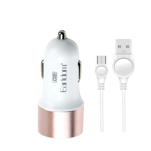 شارژر فندکی ارلدام Earldom ES-123 به همراه کابل تبدیل USB-C