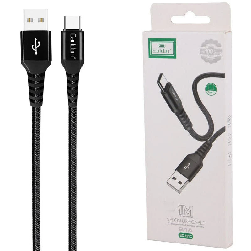 کابل تایپ سی فست شارژ 2.1 آمپر ارلدام Earldom EC-121C طول 1 متر