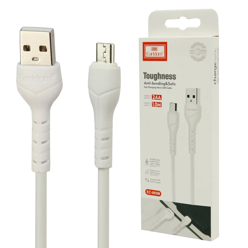 کابل میکرو یو اس بی فست شارژ ارلدام Earldom EC-095M 2.4A 1m