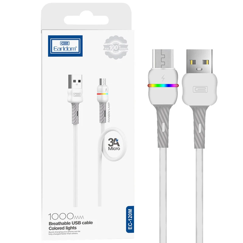 کابل میکرو یو اس بی فست شارژ 3 آمپر ارلدام Earldom EC-120M طول 1 متر
