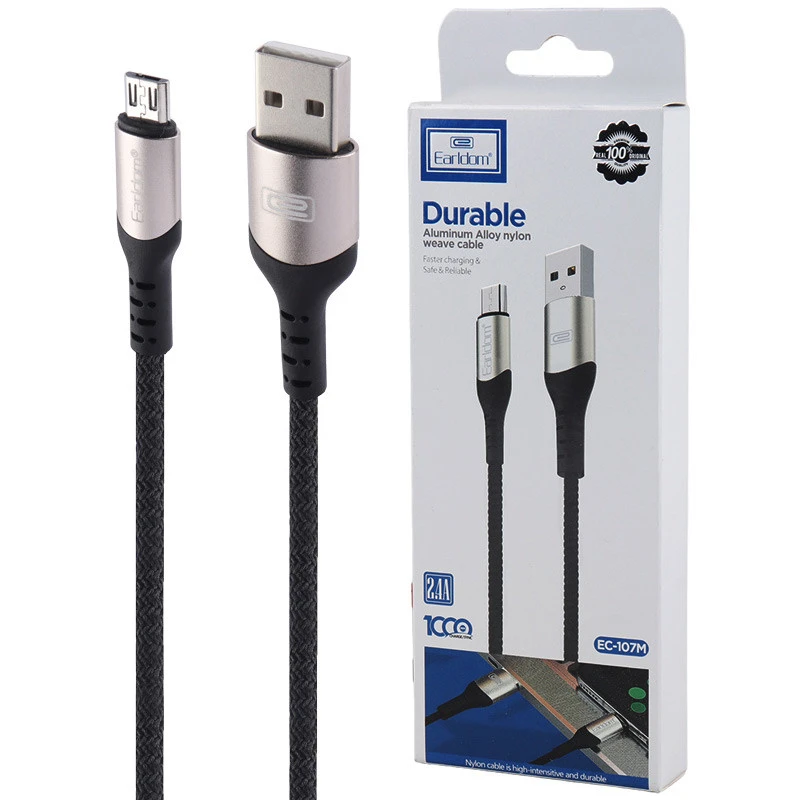 کابل میکرو یو اس بی فست شارژ ارلدام Earldom EC-107M 2.4A 1m