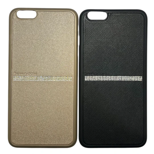 قاب چرم مصنوعی نگین دار آیفون 6plus-6s plus