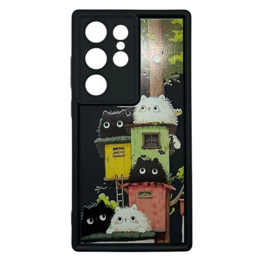 قاب سیلیکونی طرح گربه solid سامسونگ S24 ultra