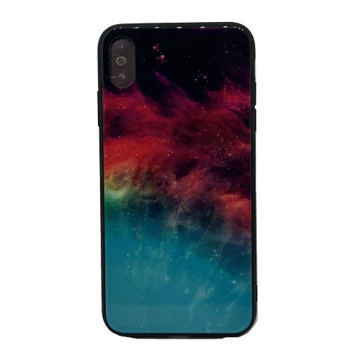 قاب پشت شیشه ای کهکشانی آیفون xs max